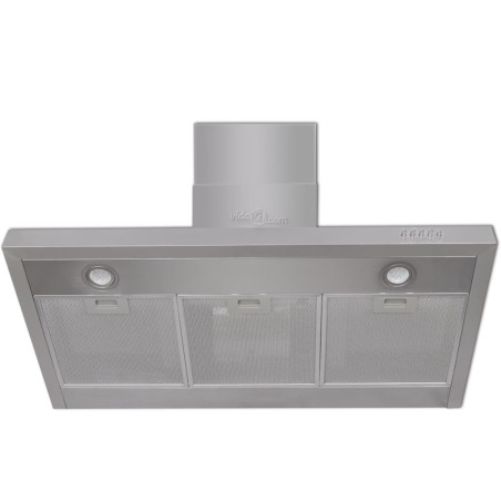vidaXL Flachschirmhaube Edelstahl 900 mm