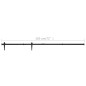 vidaXL Mini Schiebetürbeschlag Set für Schranktüren Carbonstahl 183 cm vidaXL Mini Schiebetürbeschlag Set für Schranktüren Carbonstahl 183 cm