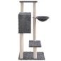 vidaXL Kratzbaum mit Sisal-Kratzsäulen Dunkelgrau 108,5 cm vidaXL Kratzbaum mit Sisal-Kratzsäulen Dunkelgrau 108,5 cm