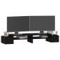 vidaXL Monitorständer Schwarz 100x27,5x15 cm Massivholz Kiefer vidaXL Monitorständer Schwarz 100x27,5x15 cm Massivholz Kiefer