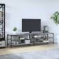 vidaXL TV-Schrank Grau Sonoma 200x30x50 cm Holzwerkstoff und Metall vidaXL TV-Schrank Grau Sonoma 200x30x50 cm Holzwerkstoff und Metall