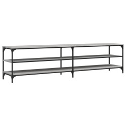 vidaXL TV-Schrank Grau Sonoma 200x30x50 cm Holzwerkstoff und Metall