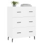 vidaXL Sideboard Weiß 69,5x34x90 cm Holzwerkstoff vidaXL Sideboard Weiß 69,5x34x90 cm Holzwerkstoff