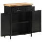 vidaXL Sideboard 60x30x76 cm Raues Mangoholz vidaXL Sideboard 60x30x76 cm Raues Mangoholz