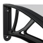 vidaXL Türvordach Schwarz und Transparent 150x80 cm Polycarbonat vidaXL Türvordach Schwarz und Transparent 150x80 cm Polycarbonat