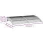 vidaXL Türvordach Schwarz und Transparent 150x80 cm Polycarbonat vidaXL Türvordach Schwarz und Transparent 150x80 cm Polycarbonat