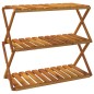 vidaXL Klappregal 3 Böden Braun 70x31x63 cm Massivholz Akazie vidaXL Klappregal 3 Böden Braun 70x31x63 cm Massivholz Akazie