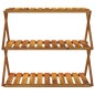 vidaXL Klappregal 3 Böden Braun 70x31x63 cm Massivholz Akazie vidaXL Klappregal 3 Böden Braun 70x31x63 cm Massivholz Akazie