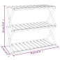 vidaXL Klappregal 3 Böden Braun 70x31x63 cm Massivholz Akazie vidaXL Klappregal 3 Böden Braun 70x31x63 cm Massivholz Akazie