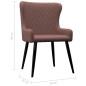 Esszimmerstühle 2 Stk. Braun Stoff Esszimmerstühle 2 Stk. Braun Stoff