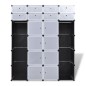 vidaXL Modularer Schrank mit 18 Fächern schwarz/weiß 37x146x180,5cm vidaXL Modularer Schrank mit 18 Fächern schwarz/weiß 37x146x180,5cm