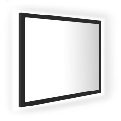 vidaXL LED-Badspiegel Grau 60x8,5x37 cm Acryl