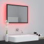vidaXL LED-Badspiegel Grau 60x8,5x37 cm Acryl vidaXL LED-Badspiegel Grau 60x8,5x37 cm Acryl