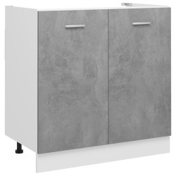 vidaXL Spülenunterschrank Betongrau 80x46x81,5 cm Holzwerkstoff