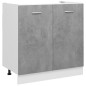 vidaXL Spülenunterschrank Betongrau 80x46x81,5 cm Holzwerkstoff vidaXL Spülenunterschrank Betongrau 80x46x81,5 cm Holzwerkstoff