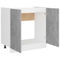 vidaXL Spülenunterschrank Betongrau 80x46x81,5 cm Holzwerkstoff vidaXL Spülenunterschrank Betongrau 80x46x81,5 cm Holzwerkstoff