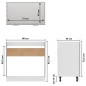 vidaXL Spülenunterschrank Betongrau 80x46x81,5 cm Holzwerkstoff vidaXL Spülenunterschrank Betongrau 80x46x81,5 cm Holzwerkstoff