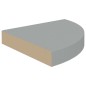 vidaXL Eck-Schweberegale 2 Stk. Grau 25x25x3,8 cm MDF vidaXL Eck-Schweberegale 2 Stk. Grau 25x25x3,8 cm MDF
