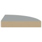 vidaXL Eck-Schweberegale 2 Stk. Grau 25x25x3,8 cm MDF vidaXL Eck-Schweberegale 2 Stk. Grau 25x25x3,8 cm MDF