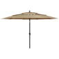 vidaXL Sonnenschirm mit Aluminium-Mast 3-lagig Taupe 3,5 m vidaXL Sonnenschirm mit Aluminium-Mast 3-lagig Taupe 3,5 m