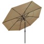 vidaXL Sonnenschirm mit Aluminium-Mast 3-lagig Taupe 3,5 m vidaXL Sonnenschirm mit Aluminium-Mast 3-lagig Taupe 3,5 m