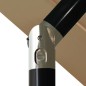 vidaXL Sonnenschirm mit Aluminium-Mast 3-lagig Taupe 3,5 m vidaXL Sonnenschirm mit Aluminium-Mast 3-lagig Taupe 3,5 m