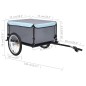 vidaXL Fahrrad-Lastenanhänger Schwarz und Blau 65 kg vidaXL Fahrrad-Lastenanhänger Schwarz und Blau 65 kg
