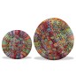vidaXL Hocker mit Chindi-Details 2 Stk. Mehrfarbig Bambus vidaXL Hocker mit Chindi-Details 2 Stk. Mehrfarbig Bambus