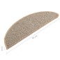 vidaXL Treppenmatten 15 Stk. Braun 56x17x3 cm vidaXL Treppenmatten 15 Stk. Braun 56x17x3 cm