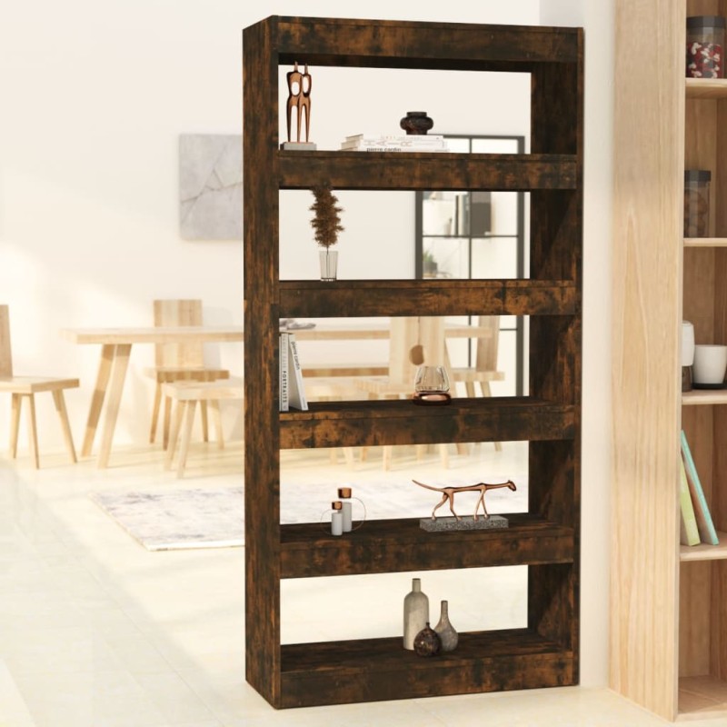 vidaXL Bücherregal/Raumteiler Räuchereiche 80x30x166 cm Holzwerkstoff vidaXL Bücherregal/Raumteiler Räuchereiche 80x30x166 cm Holzwerkstoff