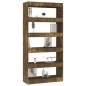 vidaXL Bücherregal/Raumteiler Räuchereiche 80x30x166 cm Holzwerkstoff vidaXL Bücherregal/Raumteiler Räuchereiche 80x30x166 cm Holzwerkstoff