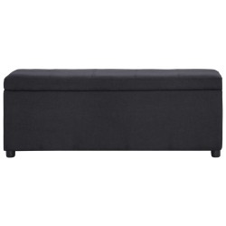 Bank mit Staufach 116 cm Schwarz Polyester
