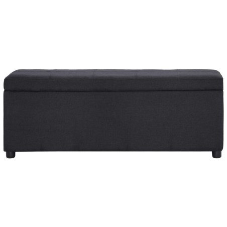 Bank mit Staufach 116 cm Schwarz Polyester