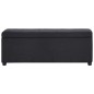 Bank mit Staufach 116 cm Schwarz Polyester Bank mit Staufach 116 cm Schwarz Polyester