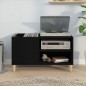 vidaXL Plattenschrank Schwarz 84,5x38x48 cm Holzwerkstoff vidaXL Plattenschrank Schwarz 84,5x38x48 cm Holzwerkstoff