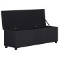 Bank mit Staufach 116 cm Schwarz Polyester Bank mit Staufach 116 cm Schwarz Polyester
