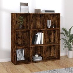 vidaXL Bücherschrank Räuchereiche 98x30x98 cm