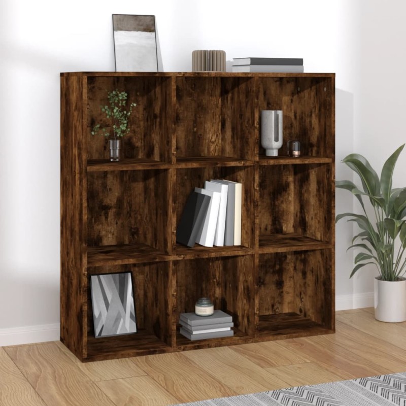 vidaXL Bücherschrank Räuchereiche 98x30x98 cm vidaXL Bücherschrank Räuchereiche 98x30x98 cm