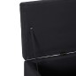 Bank mit Staufach 116 cm Schwarz Polyester Bank mit Staufach 116 cm Schwarz Polyester