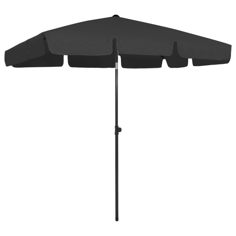 vidaXL Strandschirm Schwarz 200x125 cm vidaXL Strandschirm Schwarz 200x125 cm
