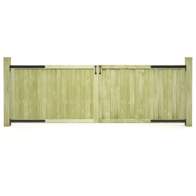 vidaXL Gartentore 2 Stk. 300 x 100 cm Imprägniertes Kiefernholz vidaXL Gartentore 2 Stk. 300 x 100 cm Imprägniertes Kiefernholz
