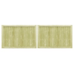 vidaXL Gartentore 2 Stk. 300 x 100 cm Imprägniertes Kiefernholz