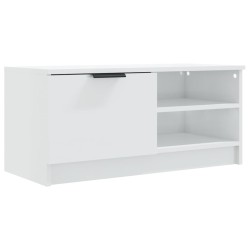 vidaXL TV-Schrank Hochglanz-Weiß 80x35x36,5 cm Holzwerkstoff