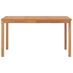 vidaXL Garten-Esstisch 140x80x77 cm Massivholz Teak
