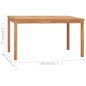 vidaXL Garten-Esstisch 140x80x77 cm Massivholz Teak vidaXL Garten-Esstisch 140x80x77 cm Massivholz Teak