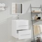 vidaXL Badschrank mit Spiegel Hochglanz-Weiß 41x38,5x48 cm vidaXL Badschrank mit Spiegel Hochglanz-Weiß 41x38,5x48 cm