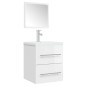 vidaXL Badschrank mit Spiegel Hochglanz-Weiß 41x38,5x48 cm vidaXL Badschrank mit Spiegel Hochglanz-Weiß 41x38,5x48 cm