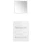 vidaXL Badschrank mit Spiegel Hochglanz-Weiß 41x38,5x48 cm vidaXL Badschrank mit Spiegel Hochglanz-Weiß 41x38,5x48 cm