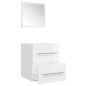 vidaXL Badschrank mit Spiegel Hochglanz-Weiß 41x38,5x48 cm vidaXL Badschrank mit Spiegel Hochglanz-Weiß 41x38,5x48 cm