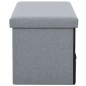 Faltbare Sitzbank Leinenoptik 76×38×38 cm Hellgrau Faltbare Sitzbank Leinenoptik 76×38×38 cm Hellgrau